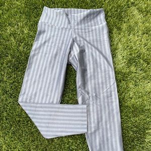 Metallic silver grey leggings